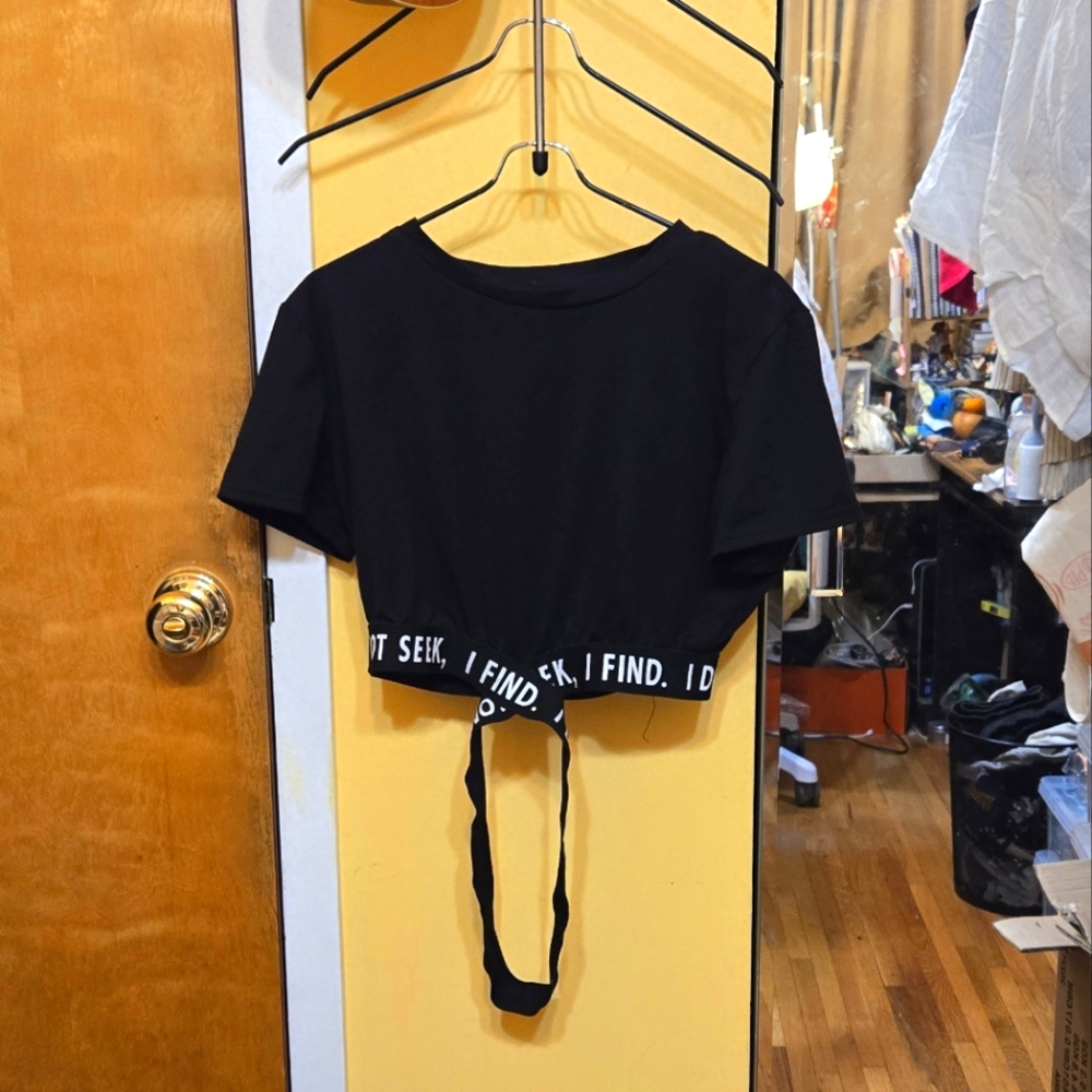 wrap around crop top tshirt